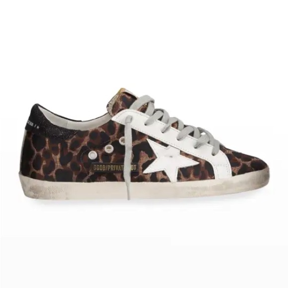 Authentic Golden Goose Leopard Superstar Sneakers
